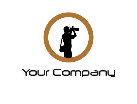 photographer in circle logo