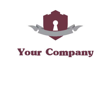 keyhole in shield logo