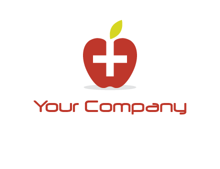 apple with health care cross logo
