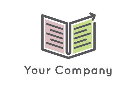 book with line arrow icon