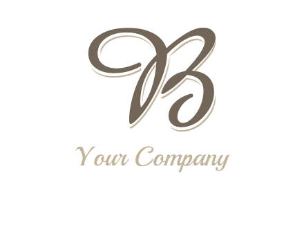 cursive letter B logo