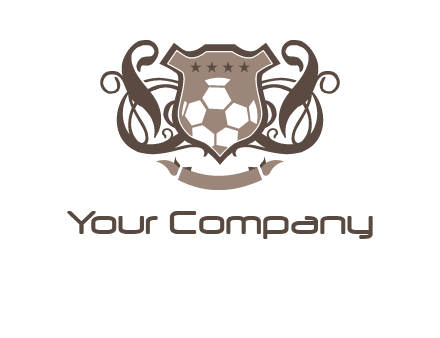 shield design with football swoosh logo