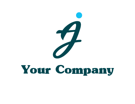 uppercase A joined with lowercase J