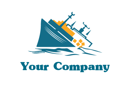 sinking ship with falling consignment insurance logo