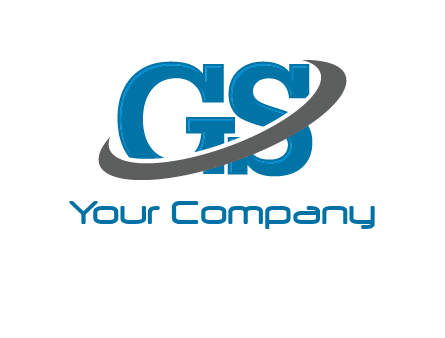 Swoosh around letters GS logo