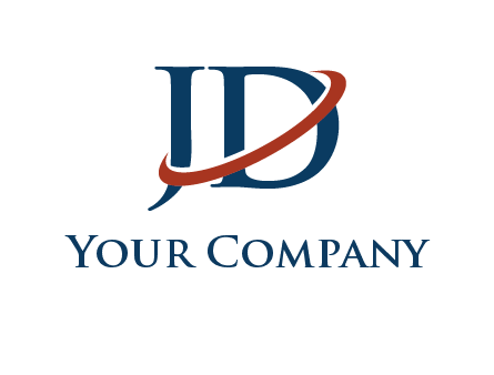 swoosh around letters JD logo