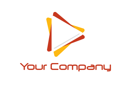 abstract play button logo