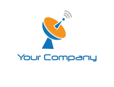 satellite with signals logo