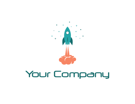 spacecraft taking off logo
