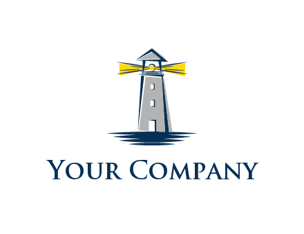 lighthouse and sea illustration