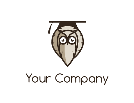 owl wearing scholar hat