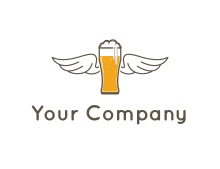 beer glass with wings