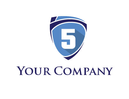 number 5 on shield logo