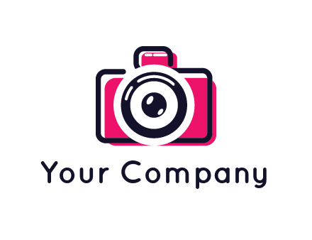 line art camera with glitch effect