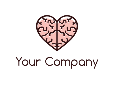 line art heart looking like brain