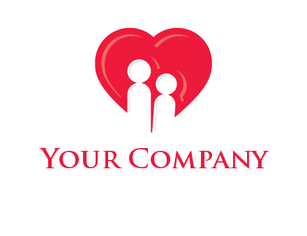 children in heart icon