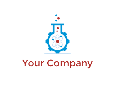 conical flask forming gear with atoms