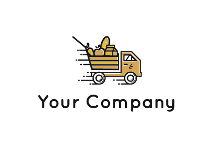 truck carrying groceries