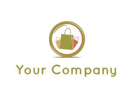 shopping bags in circle