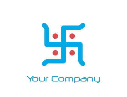 swastika pattern with circles