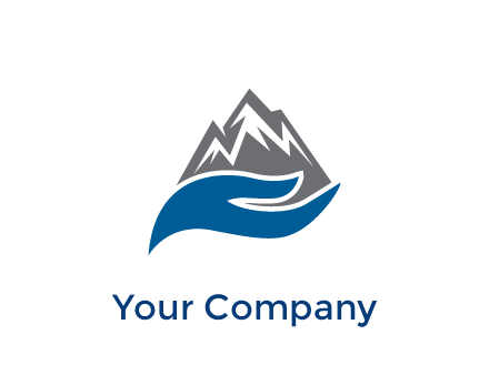 mountains behind waves 