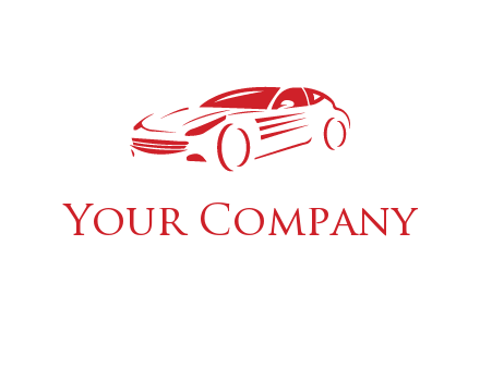 abstract line art car