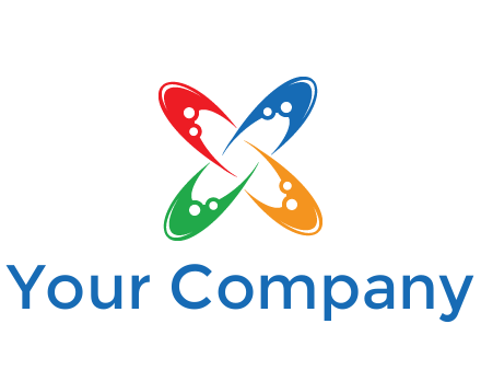 abstract colorful swooshes forming vortex