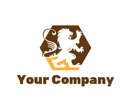 lion in hexagon legal logo