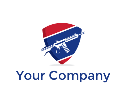 gun in badge security logo