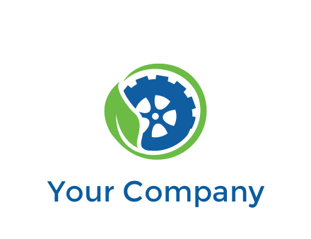 leaf around tire environmental logo