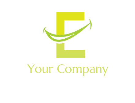 smile incorporated with letter e logo