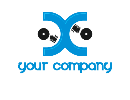 Letter X and music disc logo