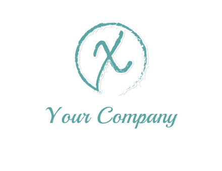 brush letter X logo