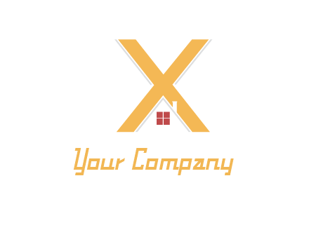 letter x house logo