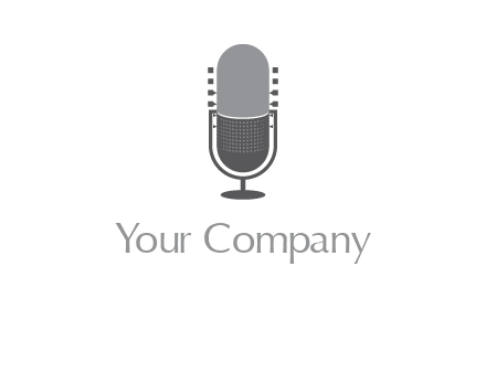 upright studio mic media logo icon