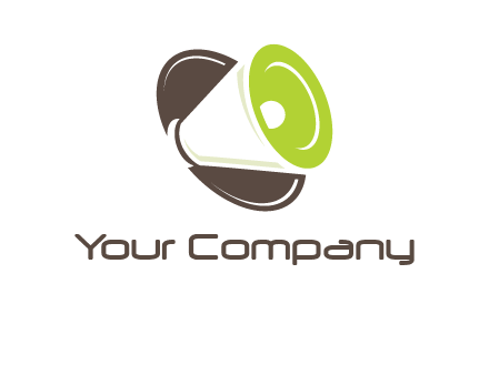 loud speaker in circle entertainment logo