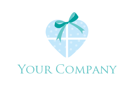heart gift with bow logo
