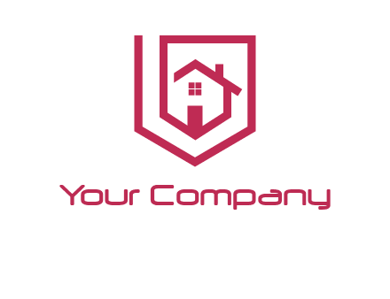 home inside shield or tag logo