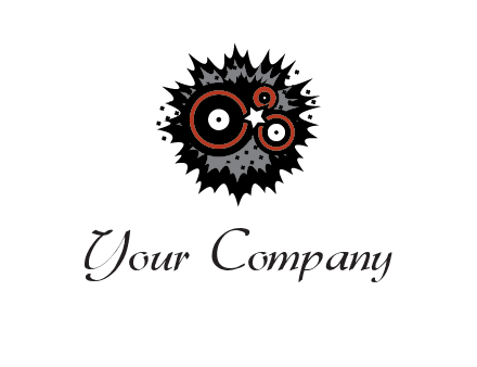 music logo with vinyls