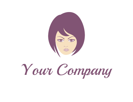 woman with bob cut hairstyle logo