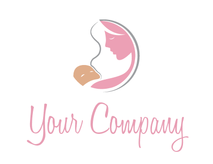 baby and mother childcare logo