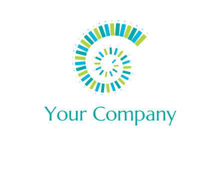 pencils in spiral shape logo