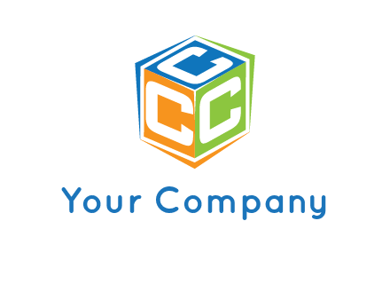 Letters CCC in a cube logo
