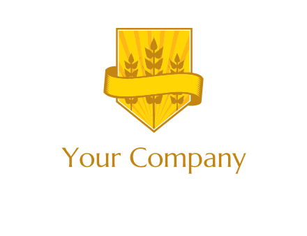 wheat in shield agriculture logo