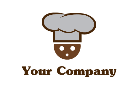 cookie with chef hat food logo